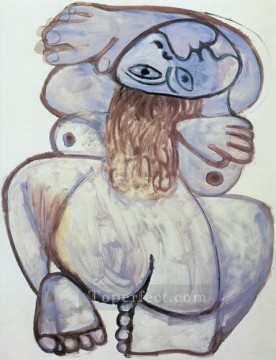 nude Painting - Crouching nude 1971 cubism Pablo Picasso